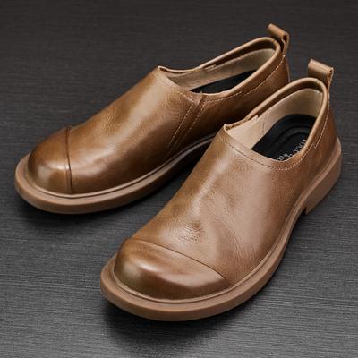 Kůže Prodyšné Pánské Business Casual Kožené Boty Měkká Podrážka Kryt Nohy Líné Mokasíny Pánské