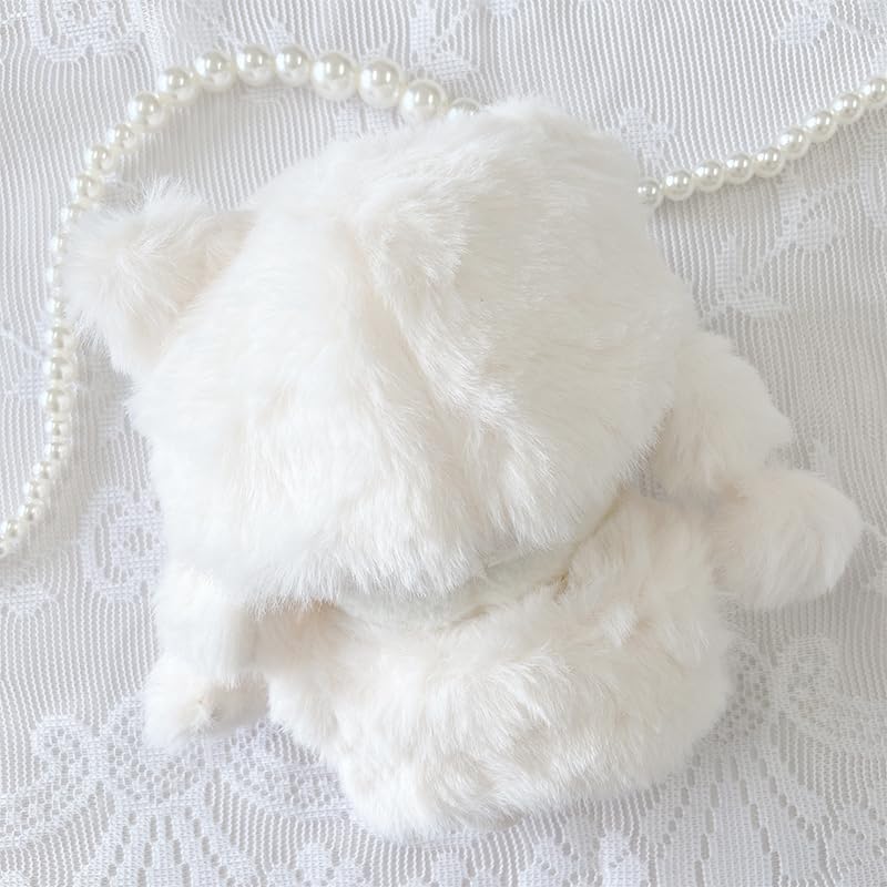 Fluffy Bear Costume for Plush Toys, 10cm, White, [Used]