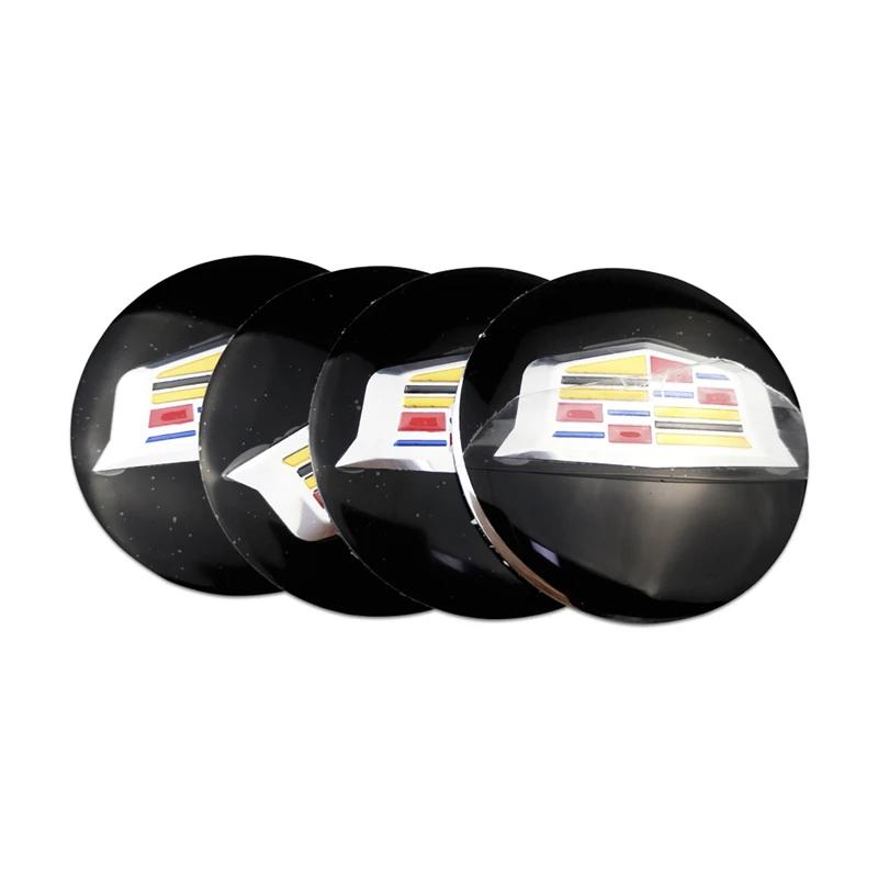 4ks 56mm Samolepka na střed kola vozu Znak náboje pro Cadillac ATS CTS DTS STS SLS SLR XLR BLS Seville Escalade Deville Tiburon CT6