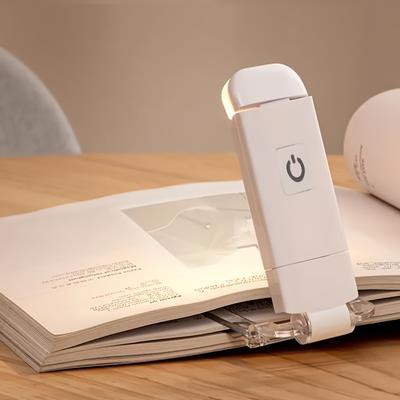Lampa de Lectură Mini USB cu Încărcare - Portabilă și Pliabilă, Protecție Lumină Caldă și Lumină Rece, Ajustare Luminozitate 3 Viteze, Lampă de Carte cu Clip