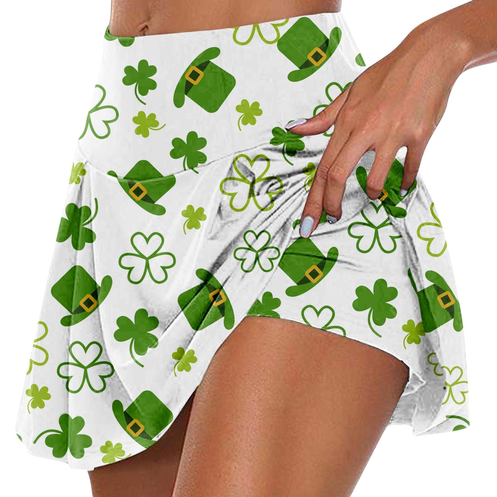 

Женские спортивные эластичные плиссированные теннисные юбки для бега, йоги, внутренние шорты, эластичные спортивные шорты для гольфа XL белый