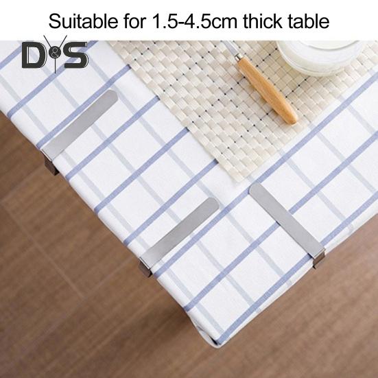 6/12/24 Stück Edelstahl-Tischdeckenklammern, rutschfest, strapazierfähig, für drinnen und draußen, Hochzeit, Party, Picknick, Camping, Tischdeckenhalter, dreieckige Befestigungsklammer