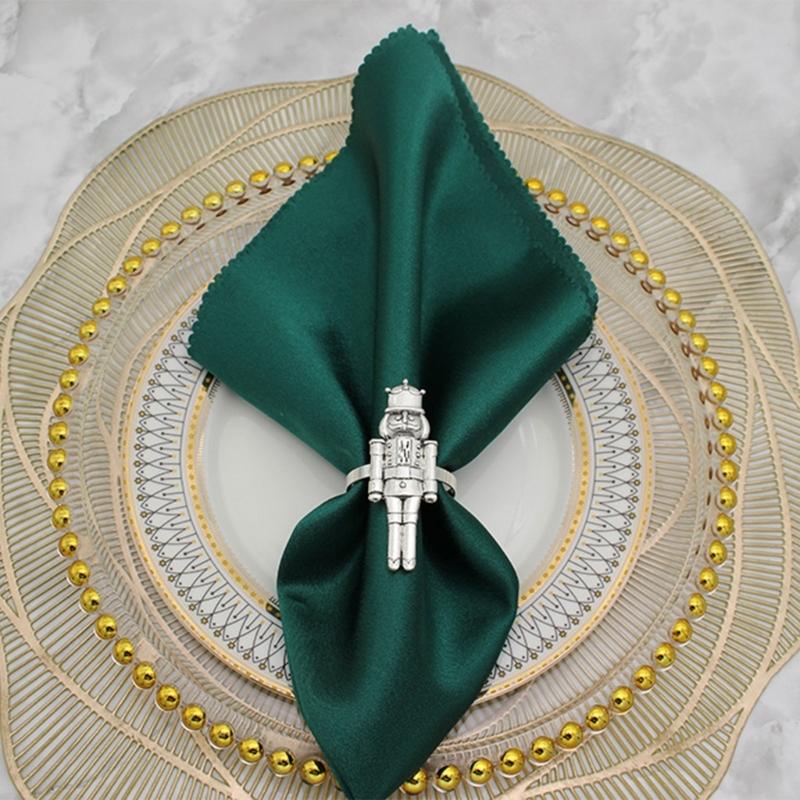 Pack of 6 Nutcrackers Soldier Napkin Rings Christmas Decorations Restaurant Table Decor Vintage Napkin Buckle Holder