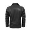 Men Pu Leather Motorcycle Jacket Multi Zipper Belt Hip Hop Biker Casual Outerwear