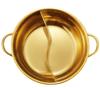 Consente la cottura simultanea di due diversi in acciaio inossidabile IH 2654301m Colore oro "Greedy" Pentola a 2 scomparti, 28cm, piatti, acciaio, compatibile,