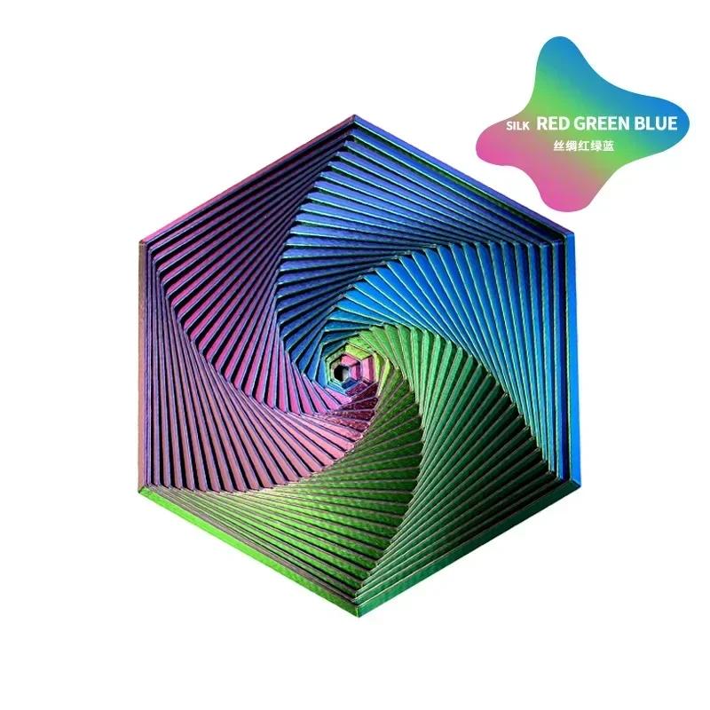 3D-gedrucktes fraktales Fidget-Hexagon 7 cm Tragbares Spielzeug Sensorisches Anti-Stress-Spielzeug Schreibtischornament Kinderspielzeug Visuelles Überraschungsspielzeug Spiel