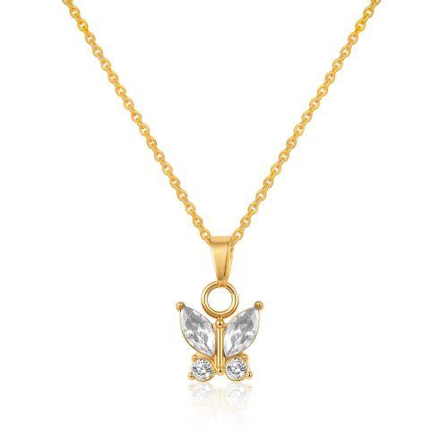 18K Gold Plated Stainless Steel Zircon Jewelry Set for Women Waterproof Cubic Zirconia Necklace Fashion Jewelry