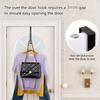 25*4.5*3cm1pc Foldable Clothes Door Rear Hanger Without Punching,four-grids Strong Load-bearing Retractable Wall Mounted Rack.