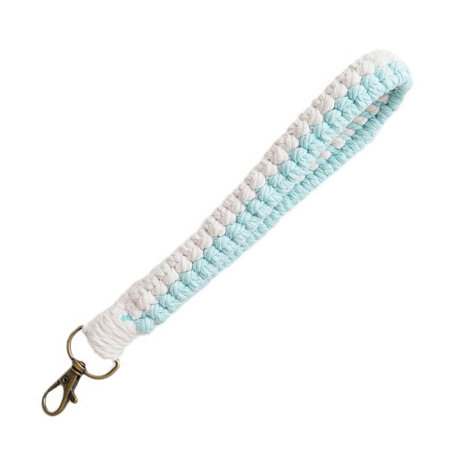 

Брелок ручной работы из хлопковой веревки, цветной плетеный браслет, мягкий плетеный брелок для ключей, аксессуар для мужчин и женщин