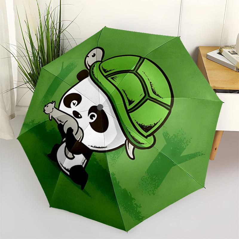 1pc Panda Turtle Auto Open/close, All-Season Portable Folding Umbrella for Women & Men, Travel, Everyday, Formal Events - Compact Luxury Parasol, Outd