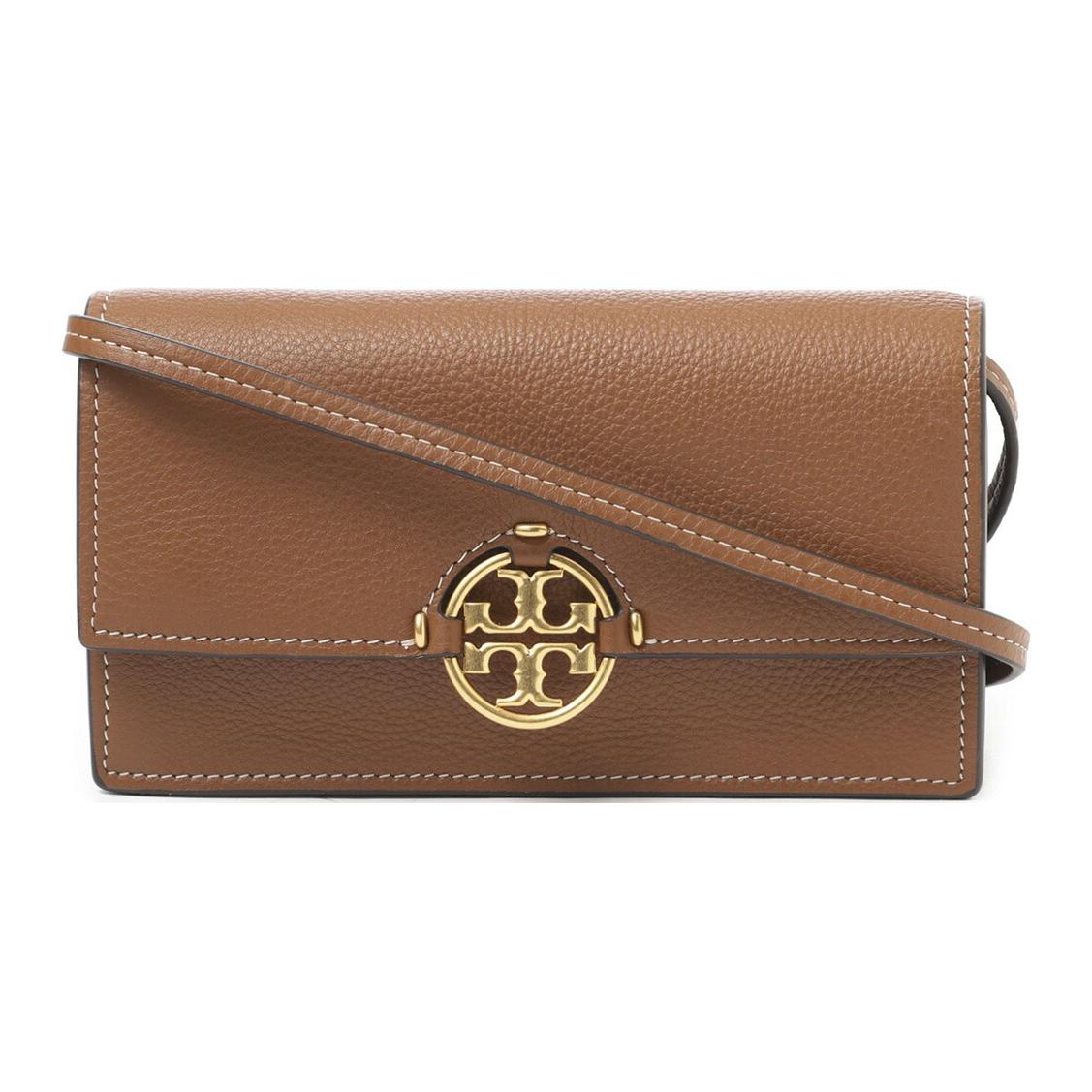 

Tory Burch Miller Series Iconic Double T Logo Pebbled Leather Shoulder Crossbody Bag Women bags Light-Tea 137145-905 Basic Set (Bag+Dust Bag)