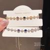Floral Zirconia Pendant Bracelet With Gold Plating For Elegant Women