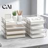 Acrylic Document File Holder Paper Organizer Letter Tray, Stackable Desk Organizer, Clear Desktop Stationery Storage Box Sorter for Documents, Files,