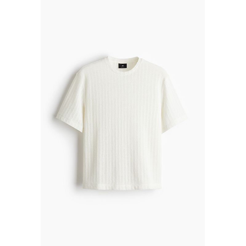 

HM Fall 2025 New Arrival Standard Edition Imitation Crocheted T-shirt 1265867