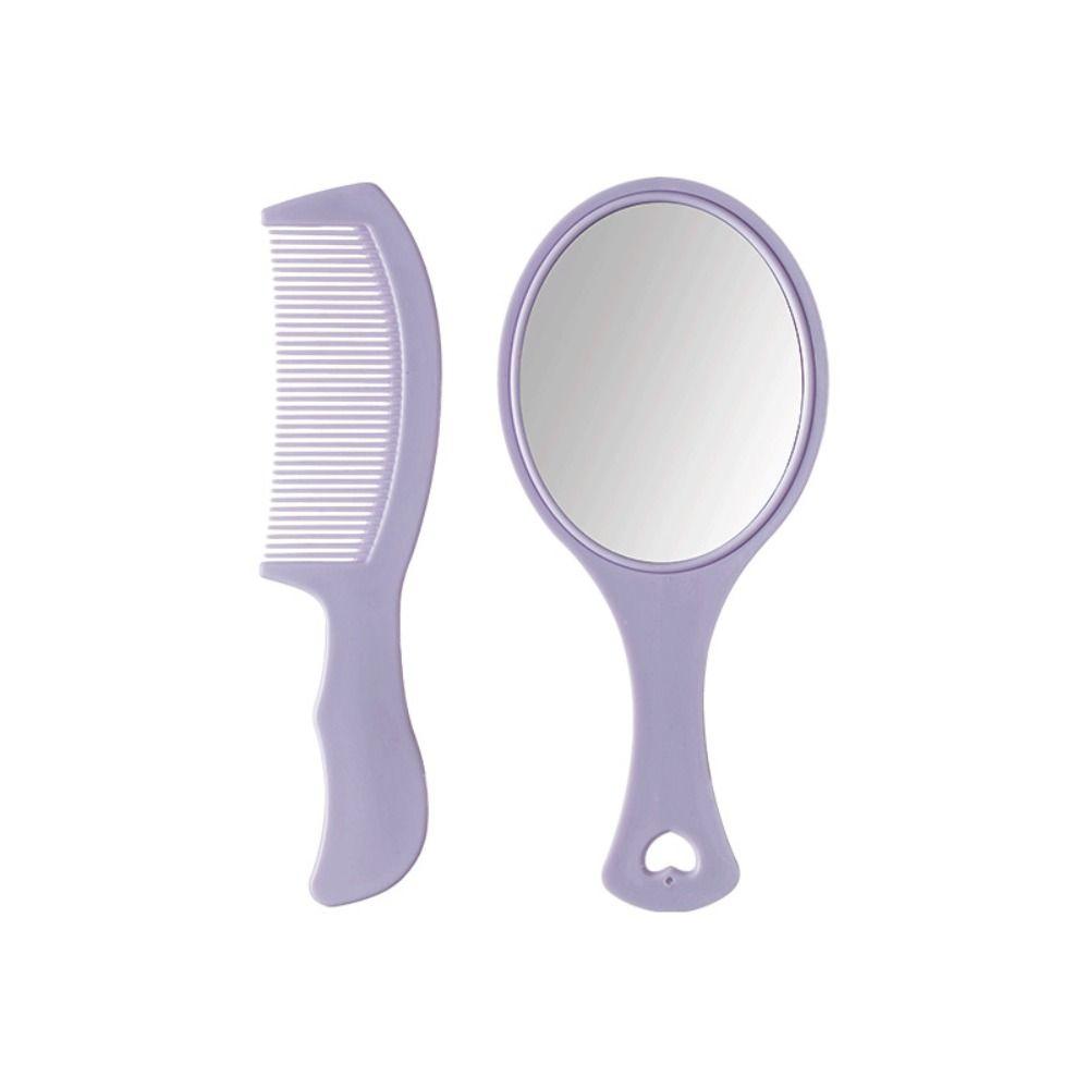 

Anti-Static Hairdresser Comb Mirror Set Plastic Baby Hair Comb Set Bathing Tool фиолетовый