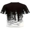Men's Creative Pattern Round Neck T-shirt Fashionable Printed Comfortable Short Sleeve Top for Daily Activities in Summer