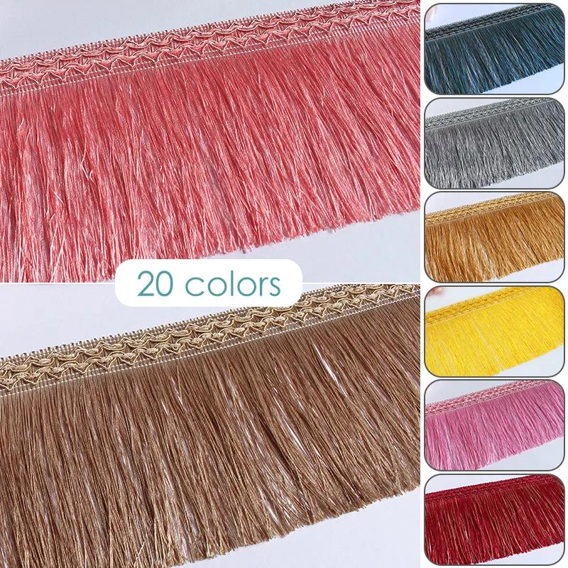 11.7M Braided Webbing Fringed Lace Boho Curtain Trim 16cm Width Polyester Tassel DIY Upholstery Decor European Trim Accessories