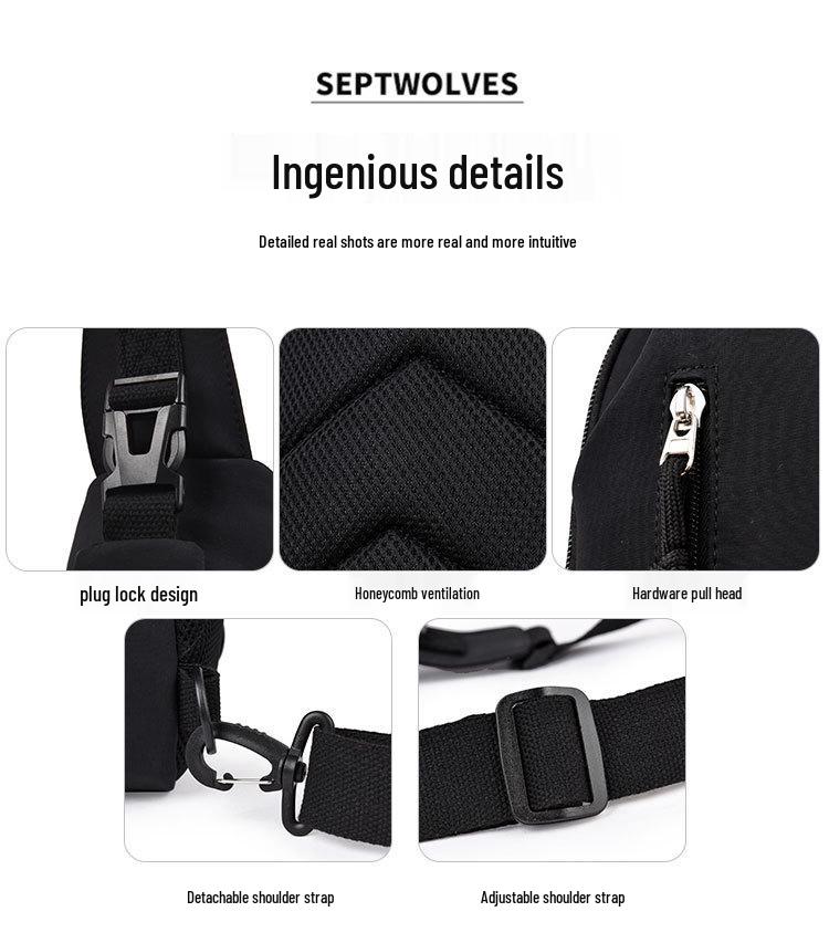 Men's Casual Crossbody Chest Bag - Large Capacity, Lightweight, Fashionable Sports Backpack for Mobile Phones