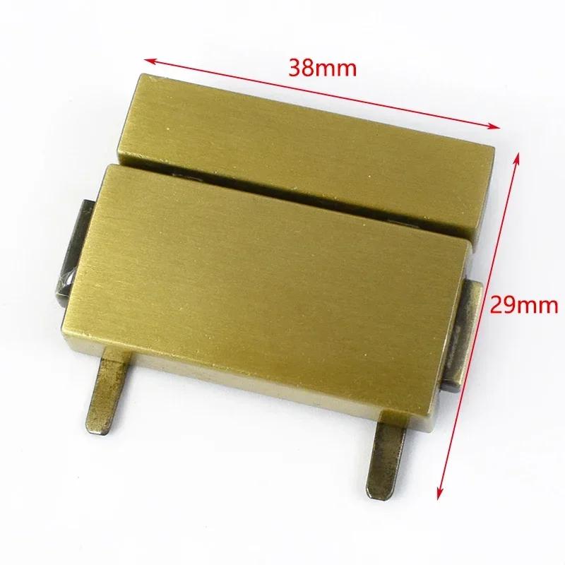 2/4Pcs Meetee Metal Lock Buckle Handbag Purse Brass Buckles Closure Spring Locks Rotating Clasp DIY Leather Crafts Accessories