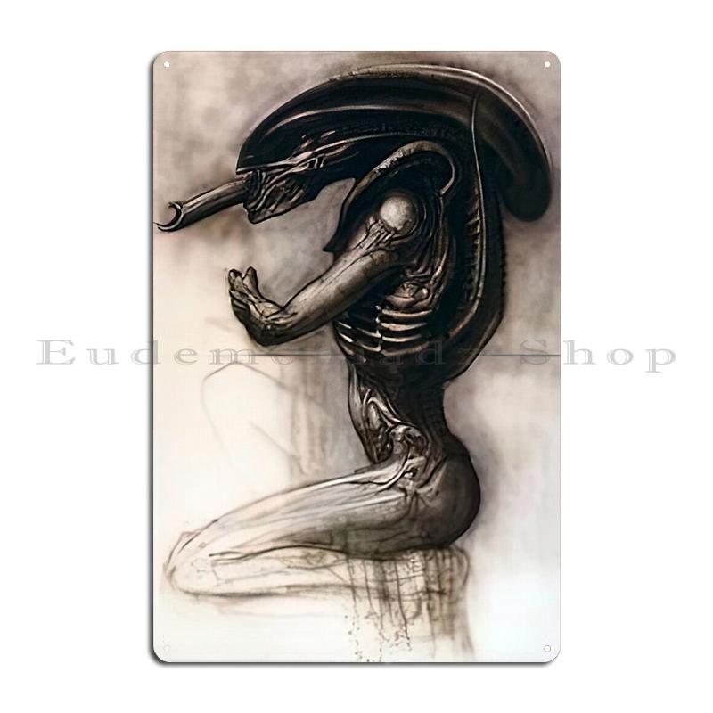 Hr Giger Li Painting Metal Plaque Party Printing Club Custom Create Tin Sign Poster