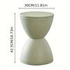 Hourglass Round Stool, Shoe Changing Stool - Colorful Geometric Aesthetics Design, Suitable for Modern Style Home Decor