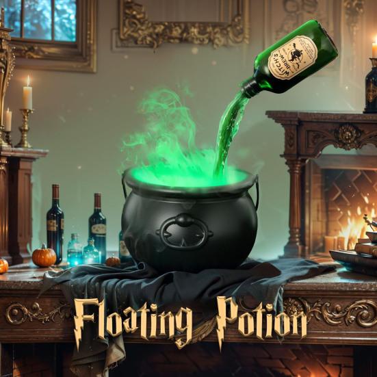 DIY Floating Potion Set Halloween Decoration Witches Cauldron And Mist Maker Spooky Vintage Black Bowl for Hocus Pocus Party Decor Home Mantel