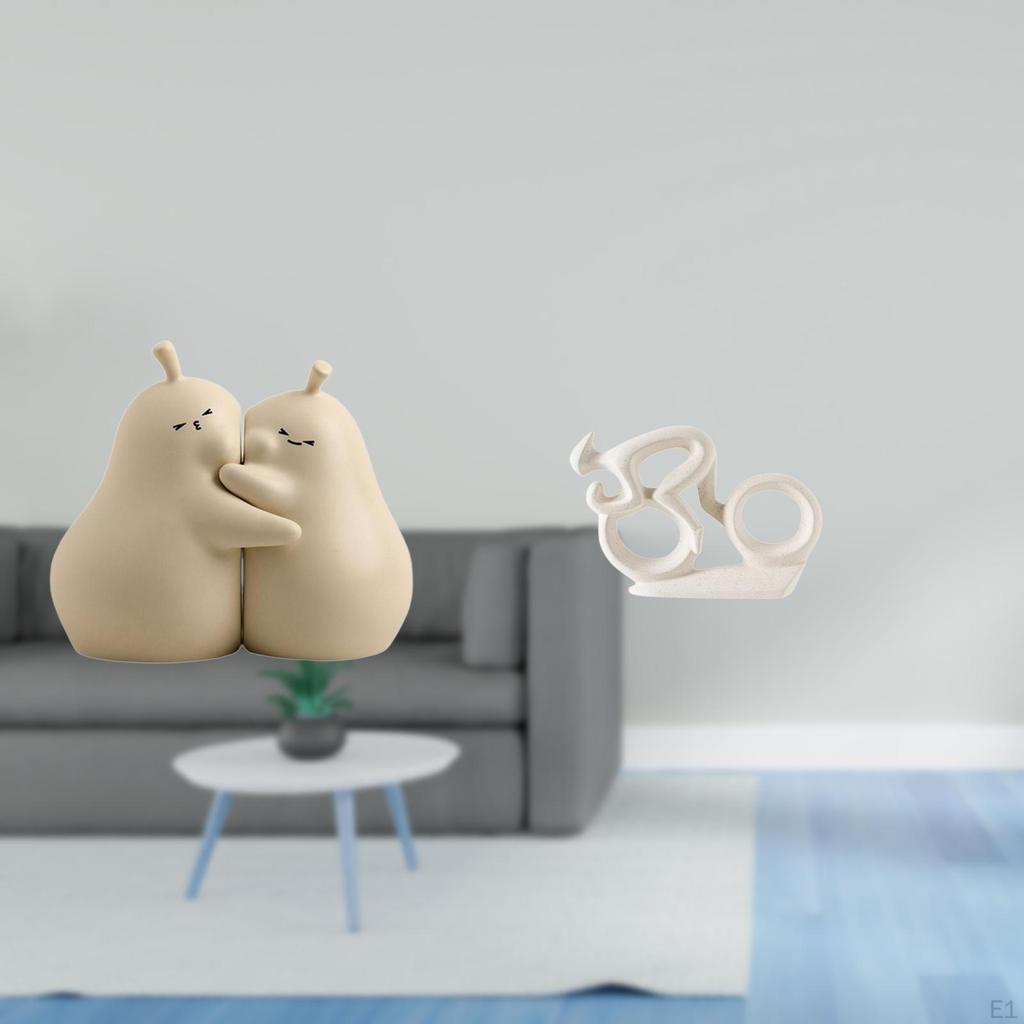 Hugging Pear Book Stand Ceramic Bookend Fine Workmanship Bookshelf Ornament Wonderful Gift Sports