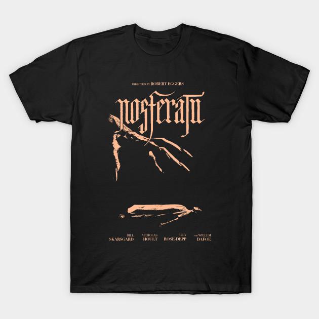 

Men Black Print T-shirt Aesthetic Nosferatu Vintage Horror Movie No-Cut Transfer Paper Print Cotton Tshirt M чёрный