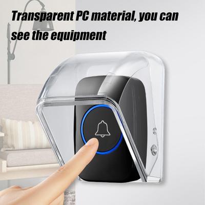 9.7x6.4cm PC Ring Doorbell Cover Waterproof Doorbell Cover Rainproof Protective Case Push Button Shield Multipurpose Storage Box