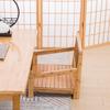 Scaun fără picioare din bambus, cotiera, spătar pentru podea, tatami, mobilier de sufragerie, stil japonez, scaun Zen Zaisu fără picioare, ecologic