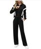 2025 Women's Casual Sportswear Set: Cardigan Top & Wide-Leg Pants