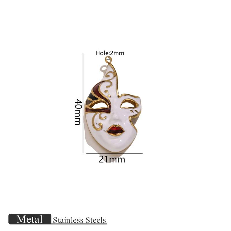 

Маска Капля Воды Подвески из Нержавеющей Стали Эмалевая Подвеска Аксессуары DIY Женские Ювелирные Изделия Ожерелье Изготовление Соединители 01