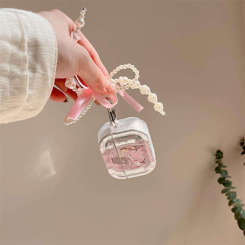 Korean Sweet Girl Pink for AirPods Protective Case 1 Japanese Korean Apple Wireless Bluetooth 1st Generation Pro1 Ear
