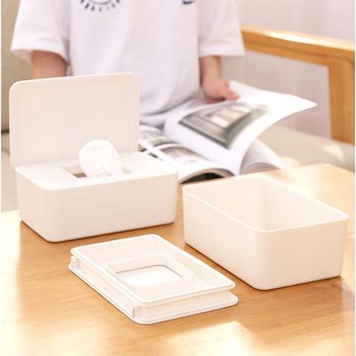 Nový držák dávkovače vlhčených ubrousků s víkem, černý, prachotěsný úložný box na kapesníky pro domácí kancelář