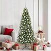 Christmas Ornament Set with 300 LEDs 120 Pcs White Plastic