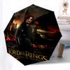 1pc Journey Ends Here Return Of The King Automatic Folding Umbrella - Compact 8-Rib Design, Durable Plastic & Iron1349L