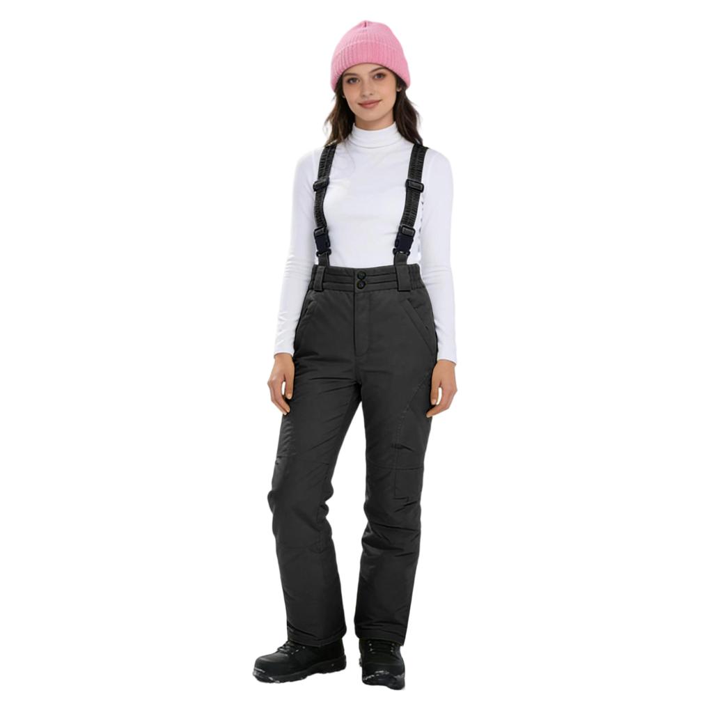 Ski Pants Women Insulated Ski Bib Overalls Snowboarding Pants Adjustable Shoulder Strap Snowsuit