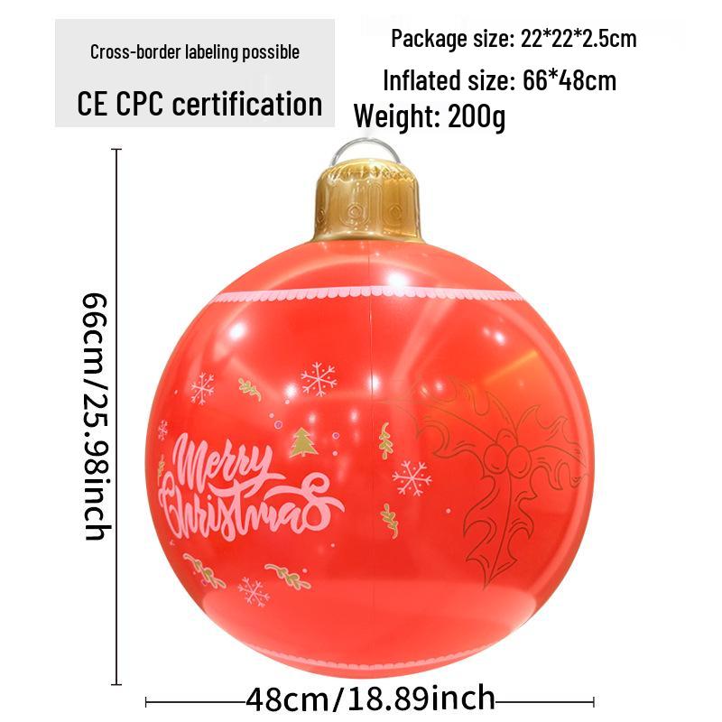 Cross-Border Christmas Courtyard Decoration: PVC Lantern & Inflatable Christmas Ball Set