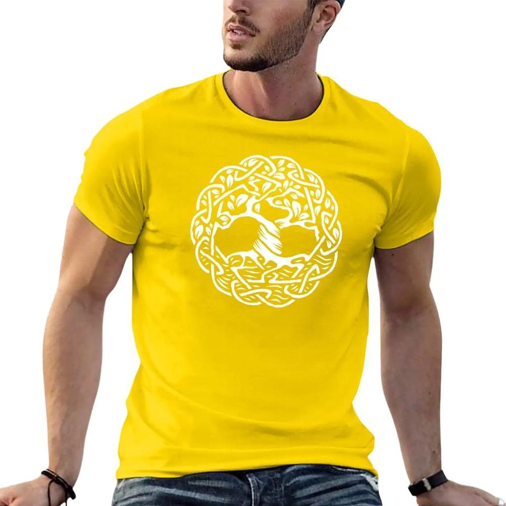 New Celtic Tree of Life TShirt Man Clothes Anime Tshirt Workout Shirts for Men Summer Fashion New Arrival Cotton Short Sleeve