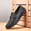 Spring and summer Doudou shoes men's first layer cowhide foot cover new versatile British lazy pattern casual shoes men