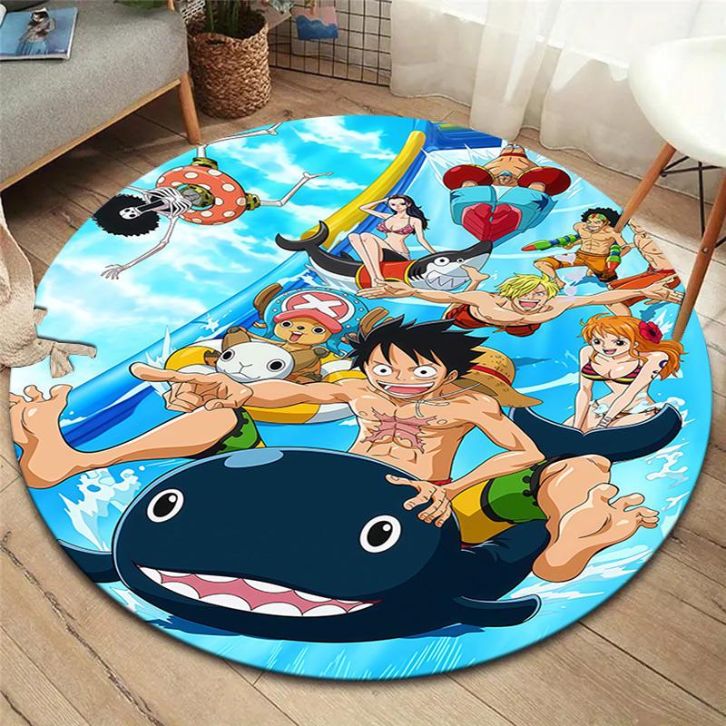 One Piece Round Area Rug Carpet Rug For Living Room Bedroom Sofa Playroom Decor Nonslip Floor Mat