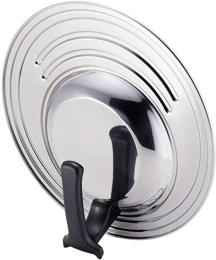 Shimomura Kihan Frying Pan Lid in Fits Frying Includes Stainless Product 38087 [Made Japan] 18-26cm Pans, Stand, Steel, Rust-Resistant, Tsubame-Sanjo,