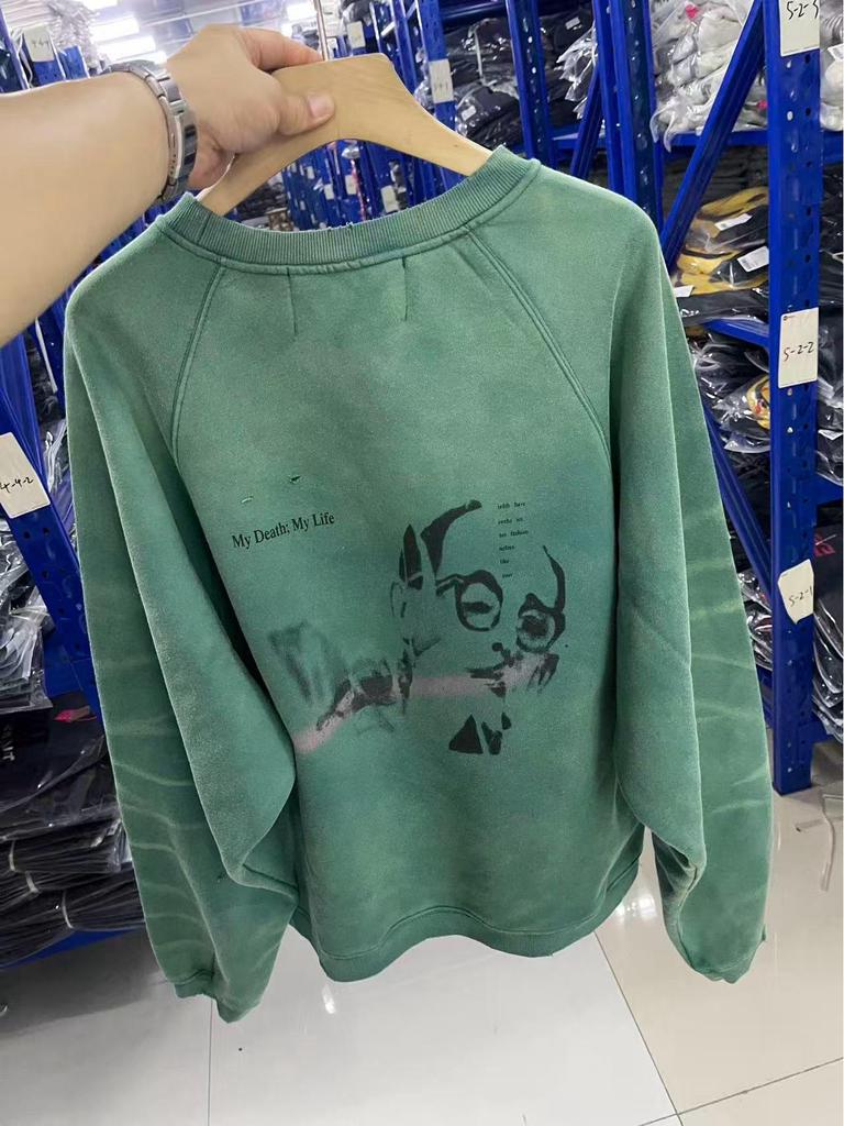 RICH KIDS SS25 Depressed Distressed Bluza z okrągłym dekoltem: Moja Śmierć Moje Życie