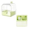 Small Bird Hanging Bath and Food Accessory for Birdcages, Cage Station for Companion Birds and Indoor Cage Use