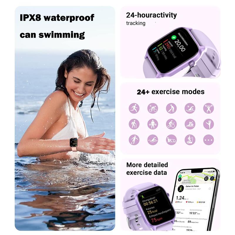 Y7 Smartwatch dla Mężczyzn Kobiet 1,85 cala Połączenie Bluetooth Smartwatch Zdrowie Zegarki do Nurkowania Relojes Smart Zegarek na Rękę