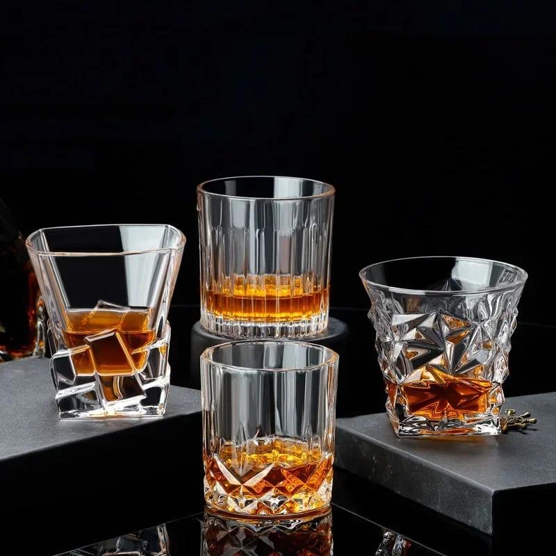 New Square Crystal Whiskey Glass Cup For the Home Bar Beer Water and Party Hotel Wedding Glasses Gift Drinkware