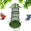 Squirrels Proof Outdoor Bird Feeder Metal Construction Feeding Ports Weatherproof Roof Design For Finches