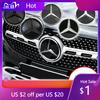 2025 Hot For Mercedes Benz Chrome Silver Front Grille Star Logo Emblem For Mercedes Benz A C S SL CLA GLA GLB-Class W205 W177 W2