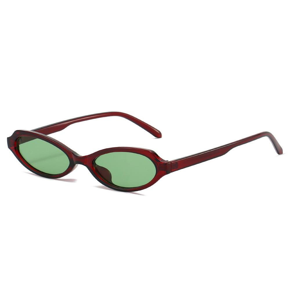 New Retro Small Oval Women Sunglasses Personalized Contrast Color Frame Leopard Print Design Men High Quality Shades Uv400