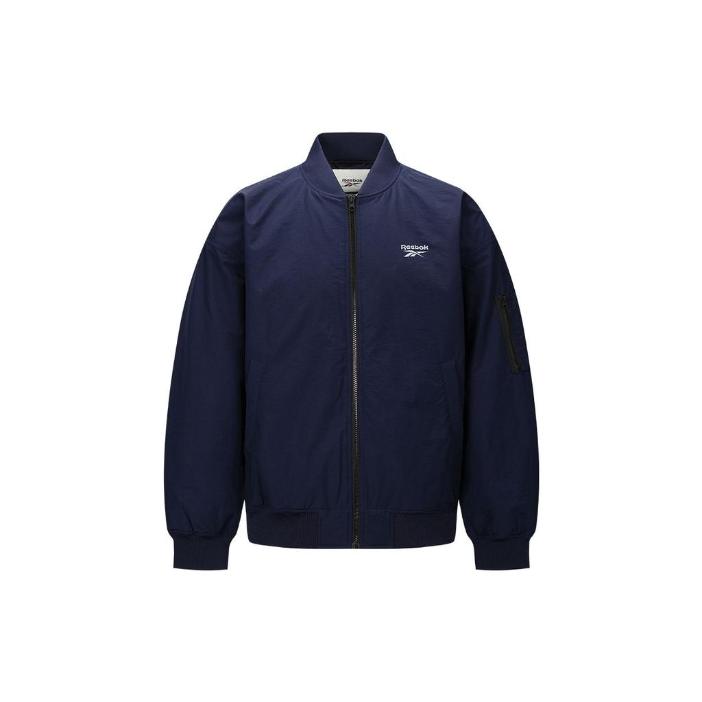 Reebok Solid Color Casual Versatile Jacket Unisex Jacket Navy-Blue 24FRE201UGN1